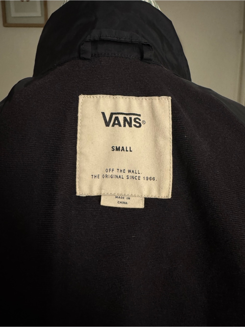 Vans Off The Wall Black Coach Jacket Windbreaker Snap Front Size Small - Picture 4 of 4